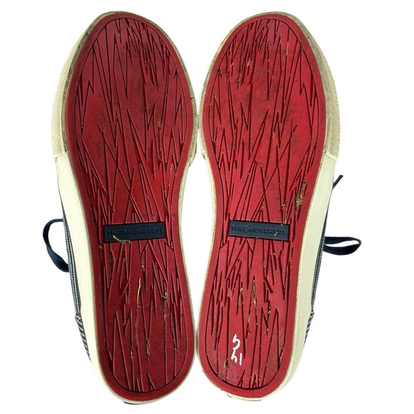 The Hundreds Hickory Railroad Stripe Canvas Leather Sneakers 10.5 - Picture 12 of 12